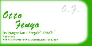 otto fenyo business card